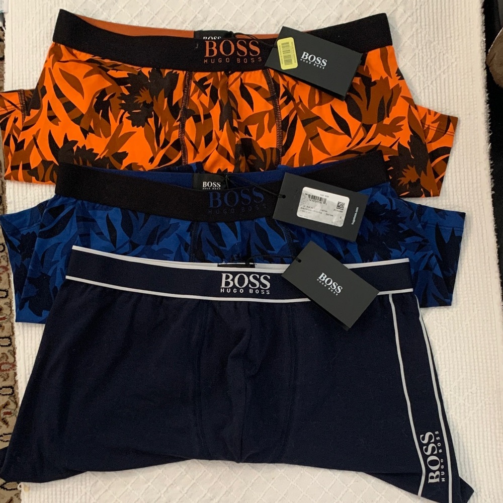 🎈3 pair New with tags Hugo BOSS boxer briefs underwear men’s size large.
